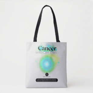 Tote Bag Symbole moderne Zodiaque Cancer Quote d'eau Élémen
