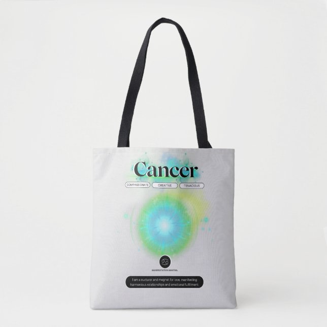 Tote Bag Symbole moderne Zodiaque Cancer Quote d'eau Élémen (Devant)