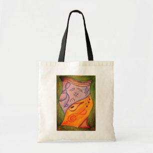 Tote Bag Symbole musical coloré Treble Clef