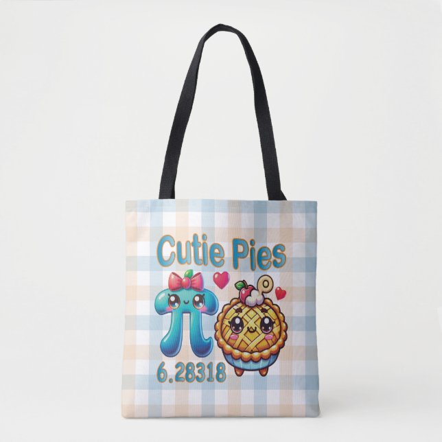 Tote Bag Symbole Pi mignon et pie Pie Pie Pie (Devant)