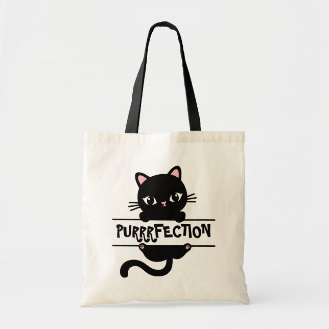 Tote Bag Symbole [Purrfection] Cute Kitten Escalade A (Devant)