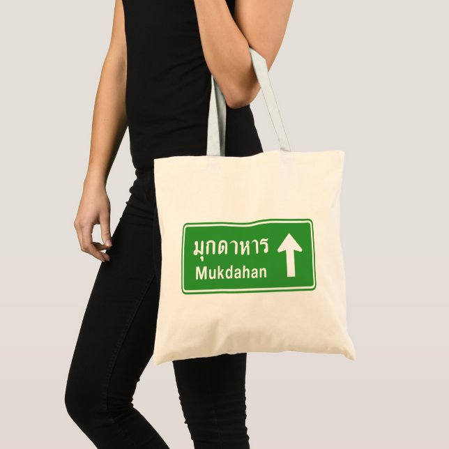 Tote Bag Symbole routier de Mukdahan ⚠ Thaïlande ⚠ (Devant (produit))