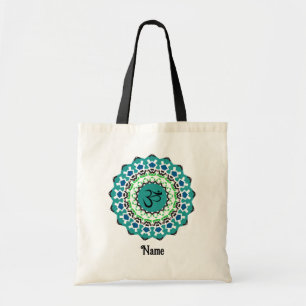 Tote Bag Symbole spirituel Mandala Yoga Om Yoga Bleu Custom