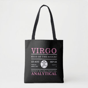 Tote Bag Symbole Virgo du Zodiaque, Astrologique