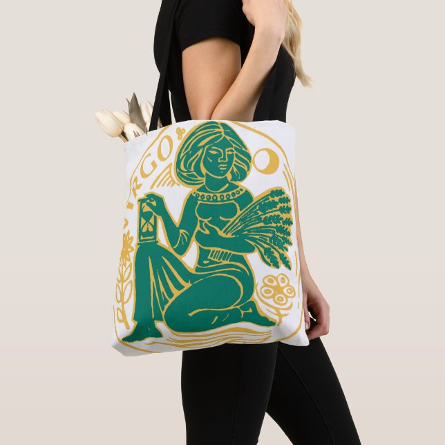 Tote Bag Symbole Virgo du Zodiaque sur un (De près)