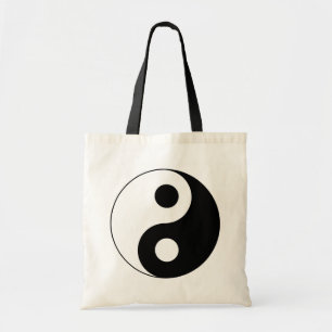 Tote Bag Symbole Yin et Yang blanc et noir