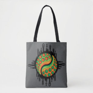 Tote Bag Symbole Yin Yang Tentacle Tentacle Tentacle Octopu