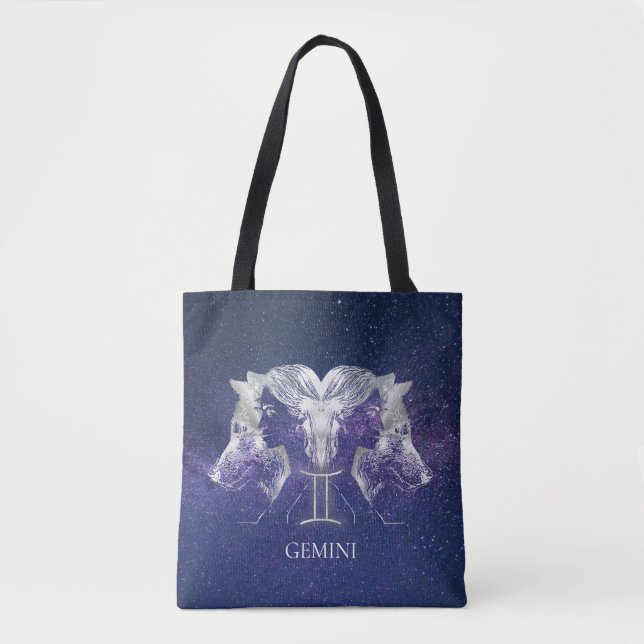 Tote Bag Symbole Zodiac Sky Gemini de la Voie Lactée (Devant)