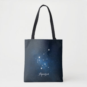 Tote Bag SYMBOLE Zodiaque Bleu Aquarius