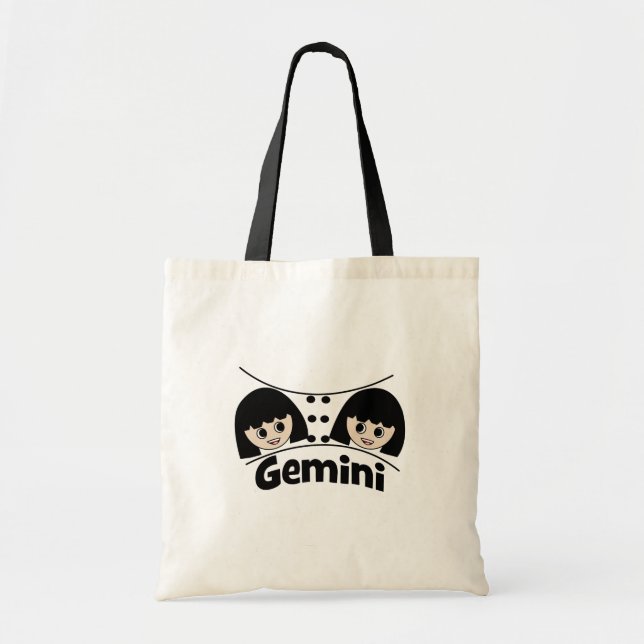 Tote Bag SYMBOLE Zodiaque Gemini Twins Girls (Devant)