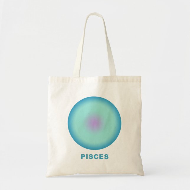 Tote Bag Symbole Zodiaque Pisces Dégradé (Devant)