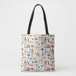 Tote Bag Symboles de couleur de motif de l'Egypte
