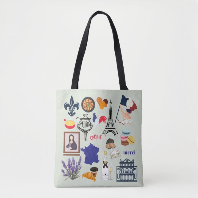 Tote Bag Symboles de la France (Devant)