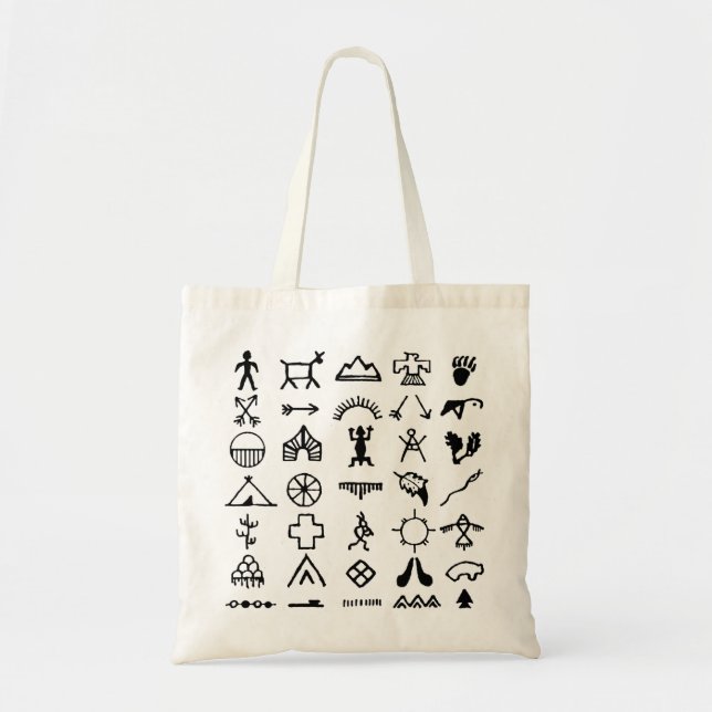 Tote Bag Symboles d'images amérindiens (Devant)