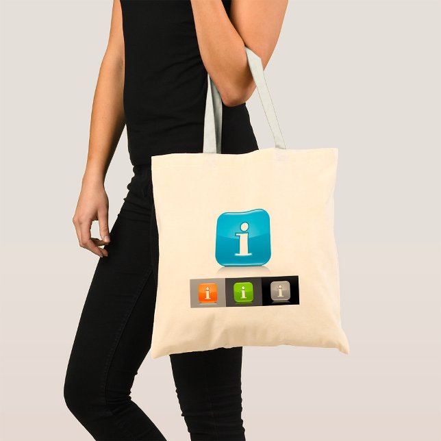 Tote Bag Symboles d'information brillants modernes (Créateur téléchargé)