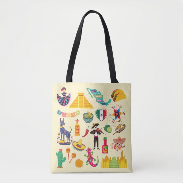 Tote Bag Symboles du Mexique (Devant)