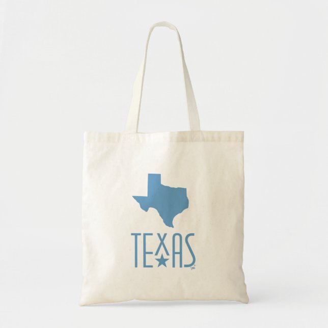 Tote Bag Symboles du Texas, état du Texas, bleu (Devant)