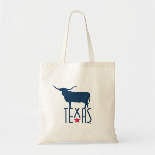 Tote Bag Symboles du Texas, Longhorn, marine