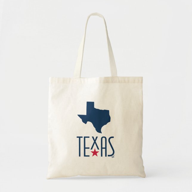 Tote Bag Symboles du Texas, Texas, bleu marine (Devant)