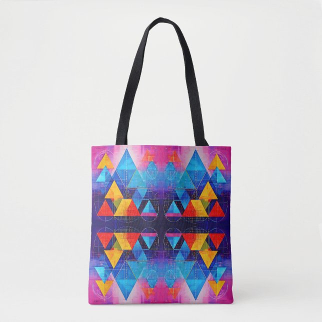 Tote Bag Symboles géométriques Abstrait #10 Design 2 (Devant)