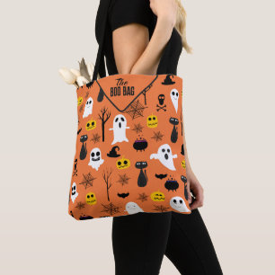 Tote Bag Symboles Halloween éffrayant motif transparent