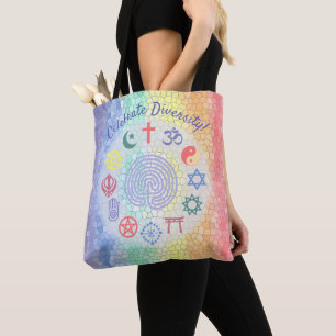Tote Bag Symboles interconfessionnels (Arc-en-ciel en verre