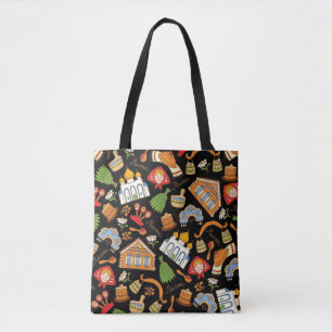 Tote Bag Symboles russes : Motif Vintage coloré.