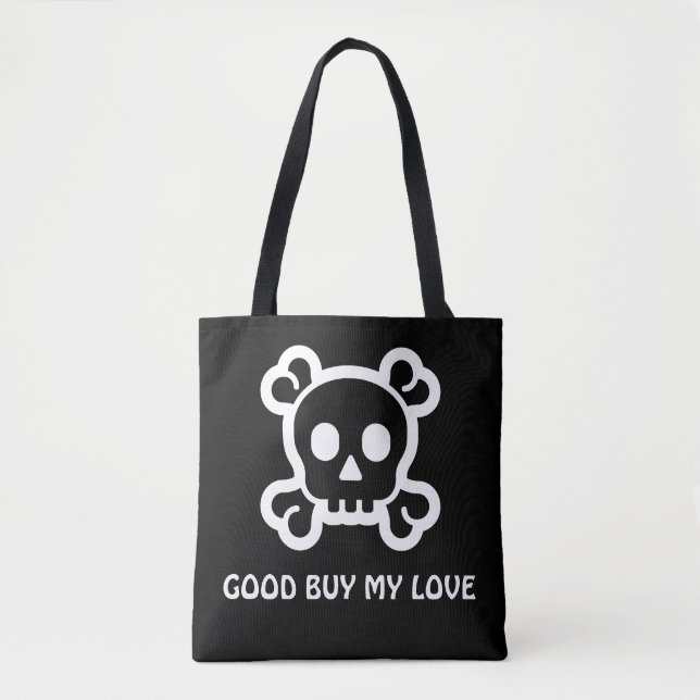 Tote Bag Symboles simples / Icônes - SKULL & BONNES + idées (Devant)