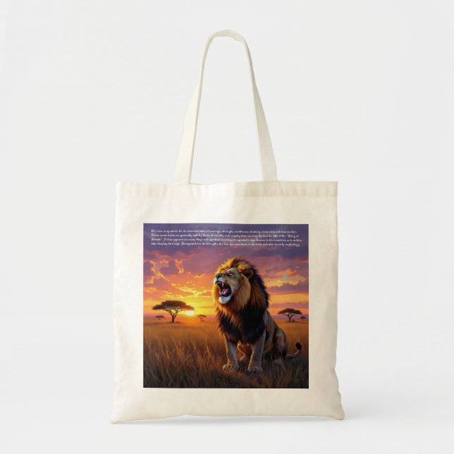 Tote Bag Symbolisme du lion (Devant)