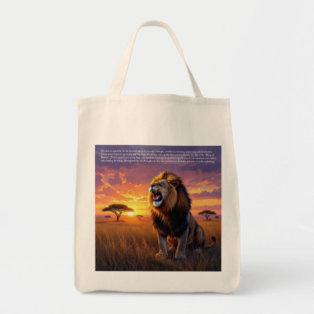 Tote Bag Symbolisme du lion (Devant)