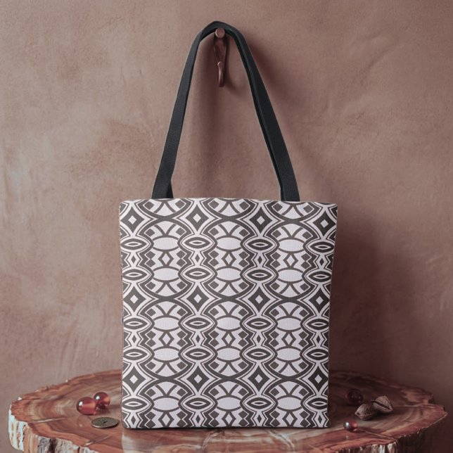 Tote Bag Symétrie diamant et ovale chic (Créateur téléchargé)