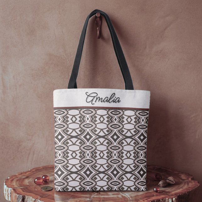 Tote Bag Symétrie diamant et ovale chic (Créateur téléchargé)
