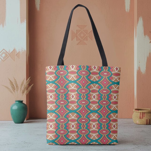 Tote Bag Symétrie diamant et ovale chic (Créateur téléchargé)