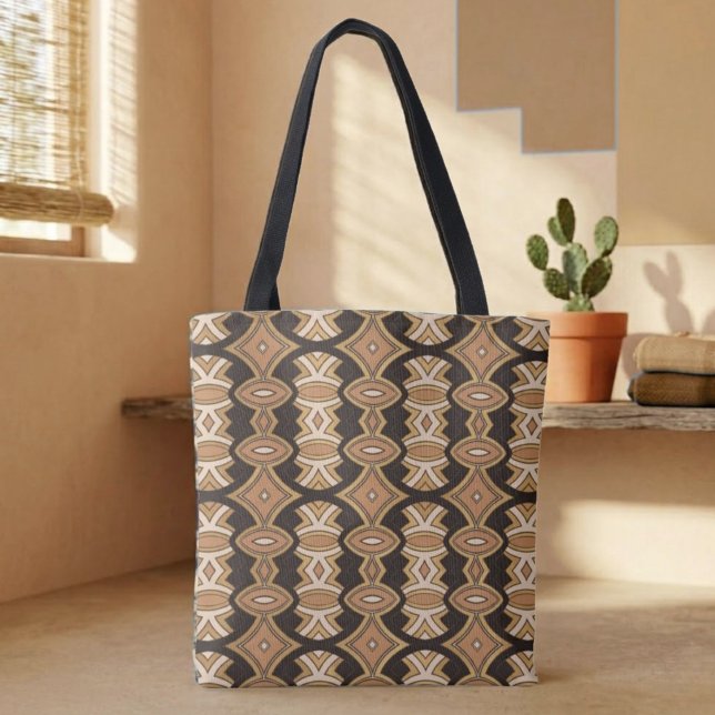 Tote Bag Symétrie diamant et ovale chic (Créateur téléchargé)