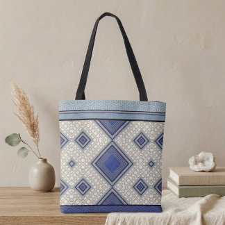 Tote Bag Symétrie Indigo