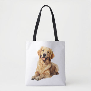 Tote Bag Sympathique Golden Retriever Smile - Loyal Chien P