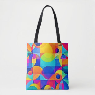 Tote Bag Symphonie de couleurs géométriques