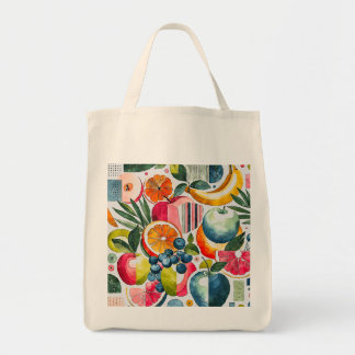Tote Bag Symphonie de fruits Pastel