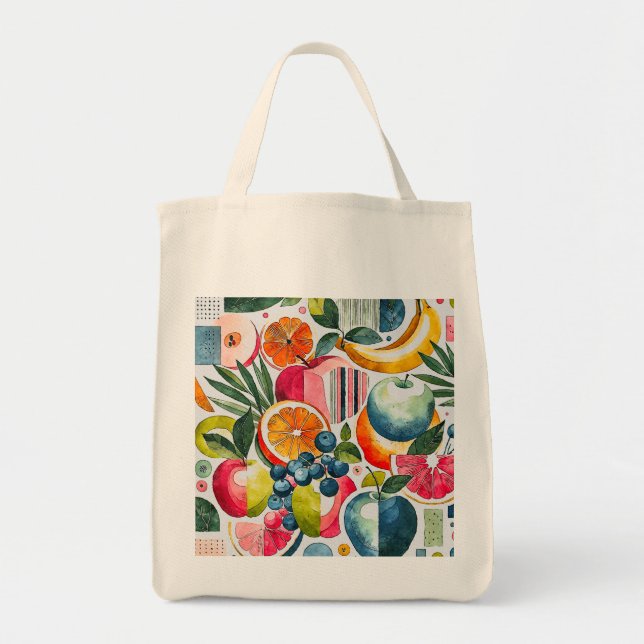 Tote Bag Symphonie de fruits Pastel (Devant)