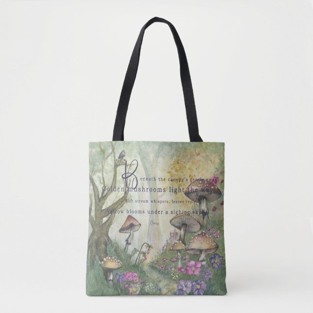Tote Bag Symphonie des champignons dorés (Devant)