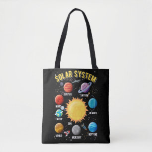 Tote Bag Système Solaire Garçon Girls Planètes mignonnes