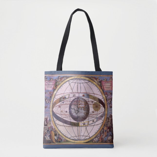 Tote Bag Système solaire ptolémaïque antique, Andreas Cella (Devant)