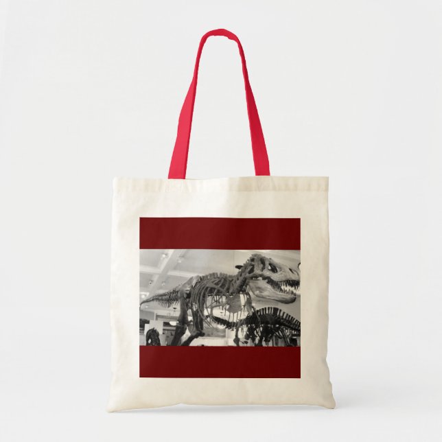 Tote Bag T-Rex Crayon squelette (Devant)