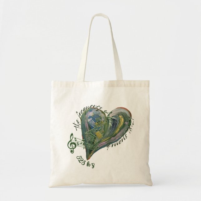 Tote Bag T-shirt 528 hz love scripture (Devant)