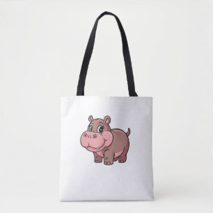 Tote Bag T-Shirt à manches longues pour bébé mignon Hippo M