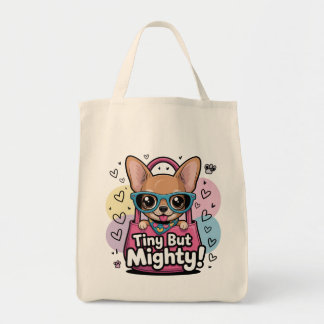 Tote Bag T-shirt Chihuahua « Petit mais puissant »
