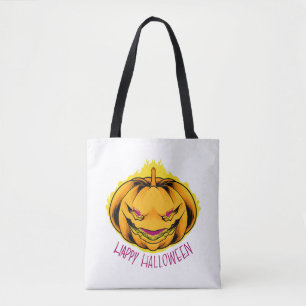 Tote Bag T-shirt citrouille heureux halloween halloween hal