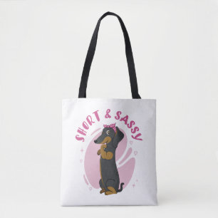 Tote Bag T-shirt classique court et sassy Dachshund