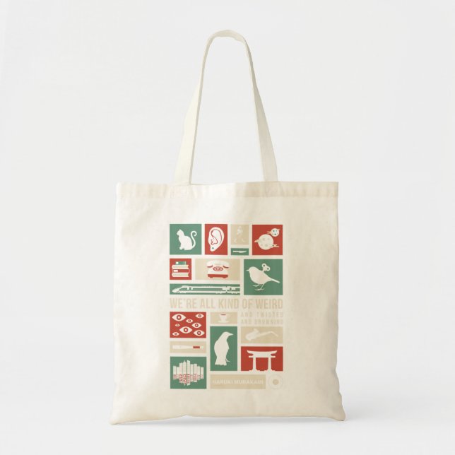 Tote Bag T-shirt classique Haruki Murakami (Devant)
