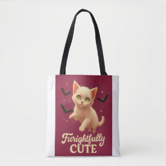 Tote Bag T-shirt « Furightfully Cute » - Chat d'Halloween
